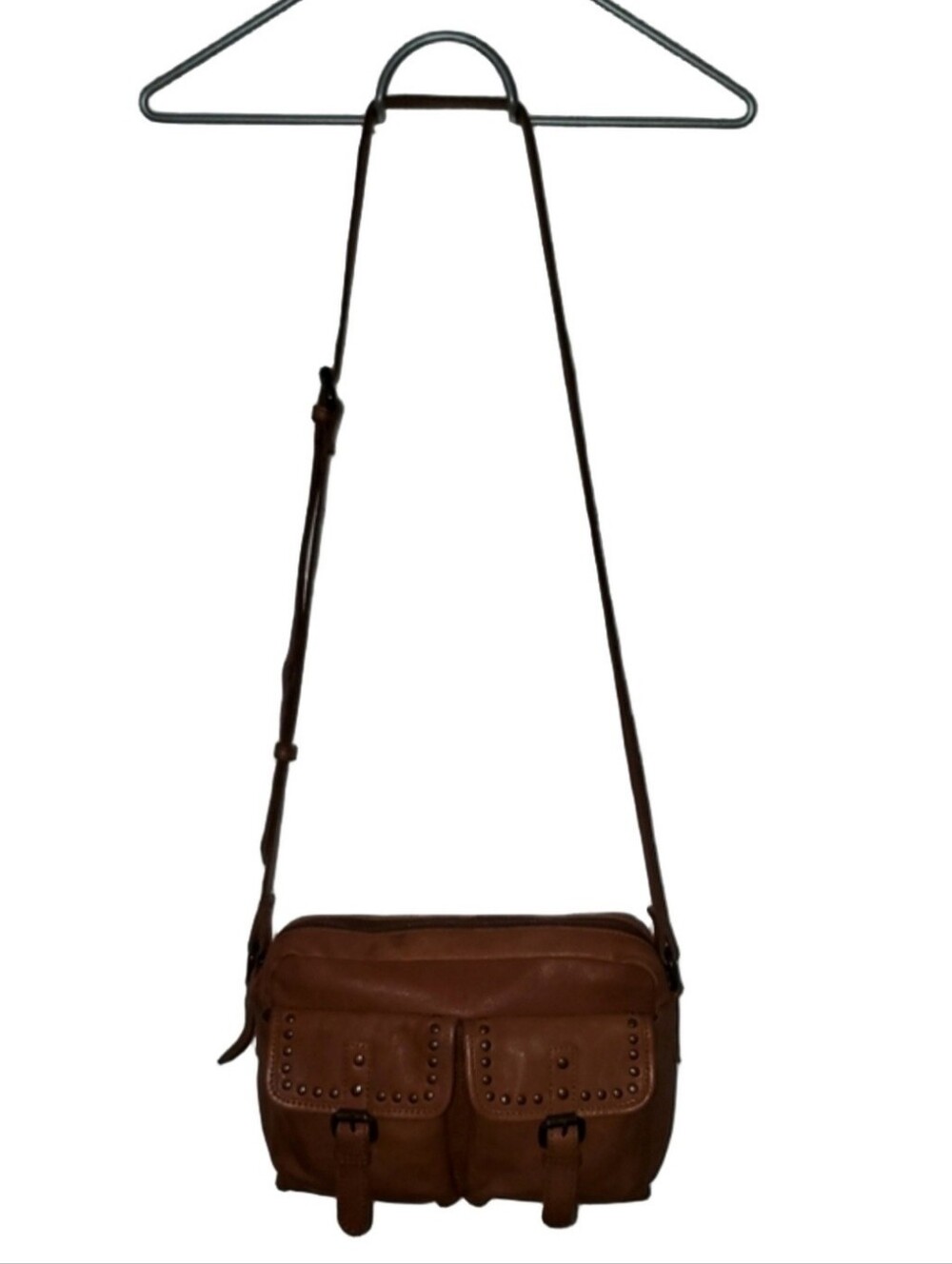 Ashwood Leather Studded Pockets Crossbody Bag - Picture 16 of 16